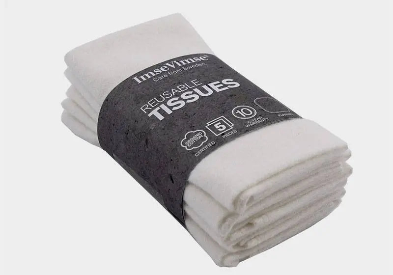 5 mouchoirs en flanelle de coton bio Imse Vimse - Naturel Imse Vimse