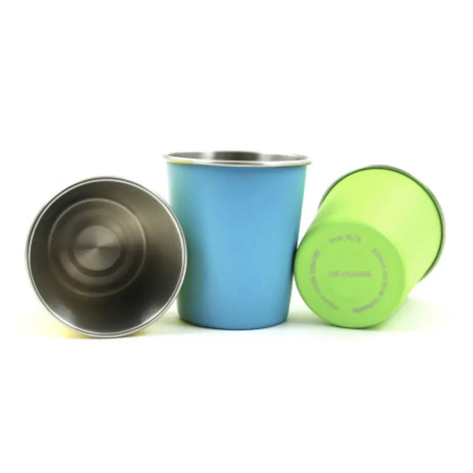 Lot de 4 timbales enfant inox 180 ml colorées  Joli Monde 
