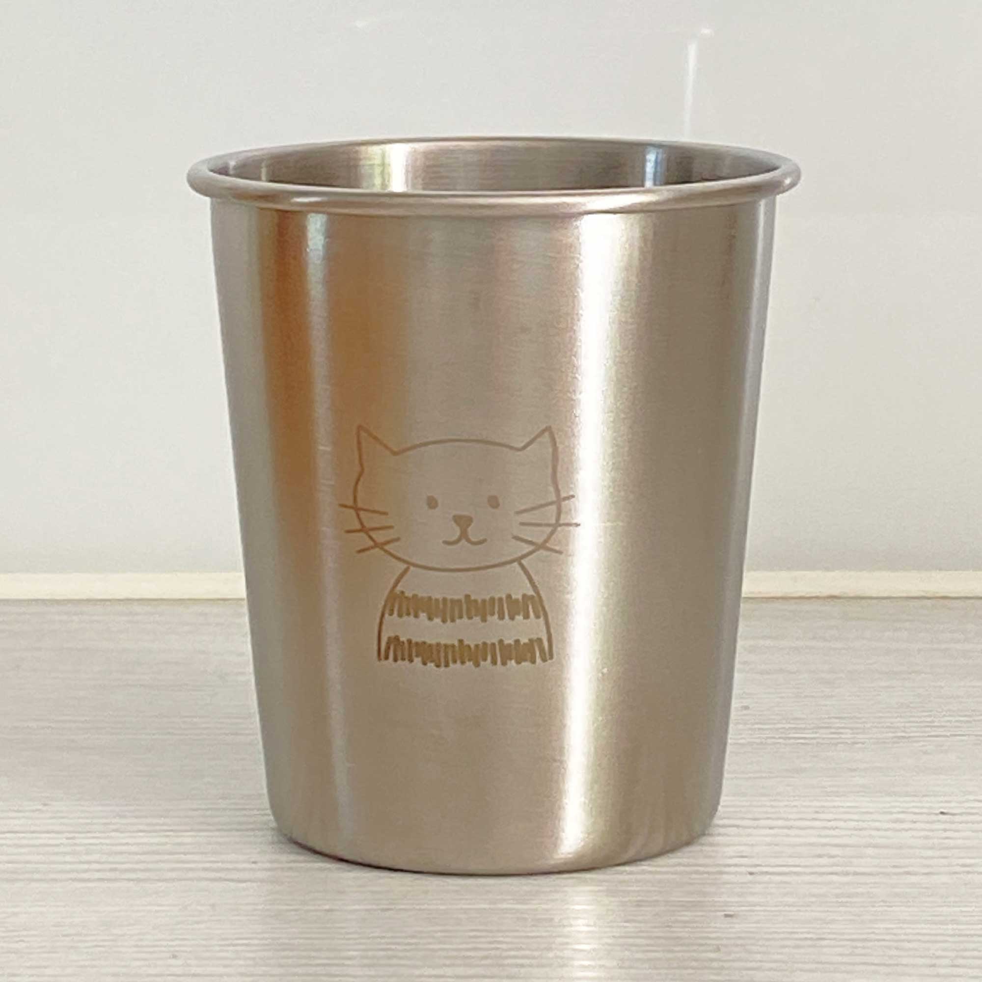 Verre enfant en inox 18/8 Joli Monde 180 ml – Motif chat