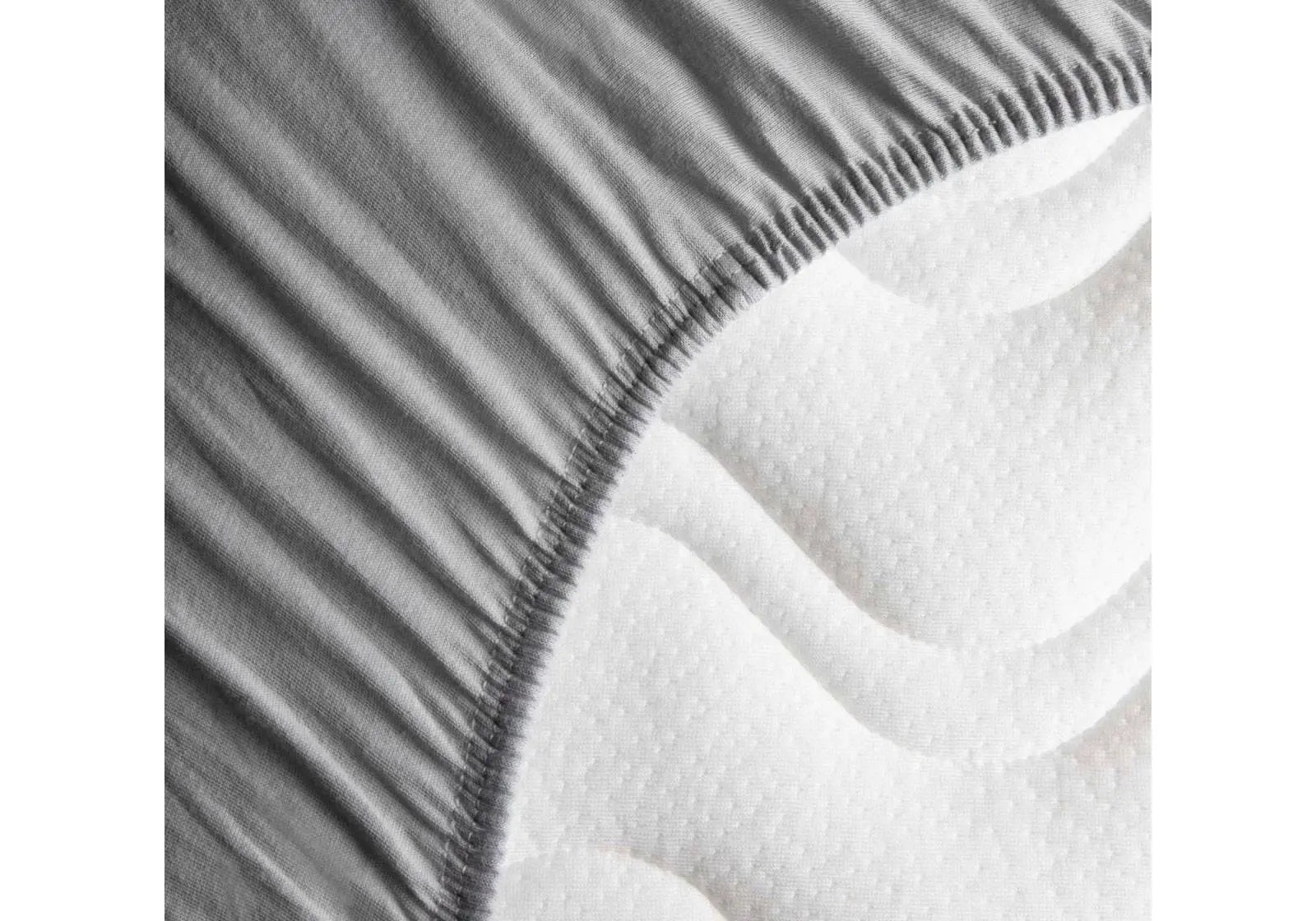 Drap housse coton bio Kadolis pour lit bébé  - Gris Kadolis