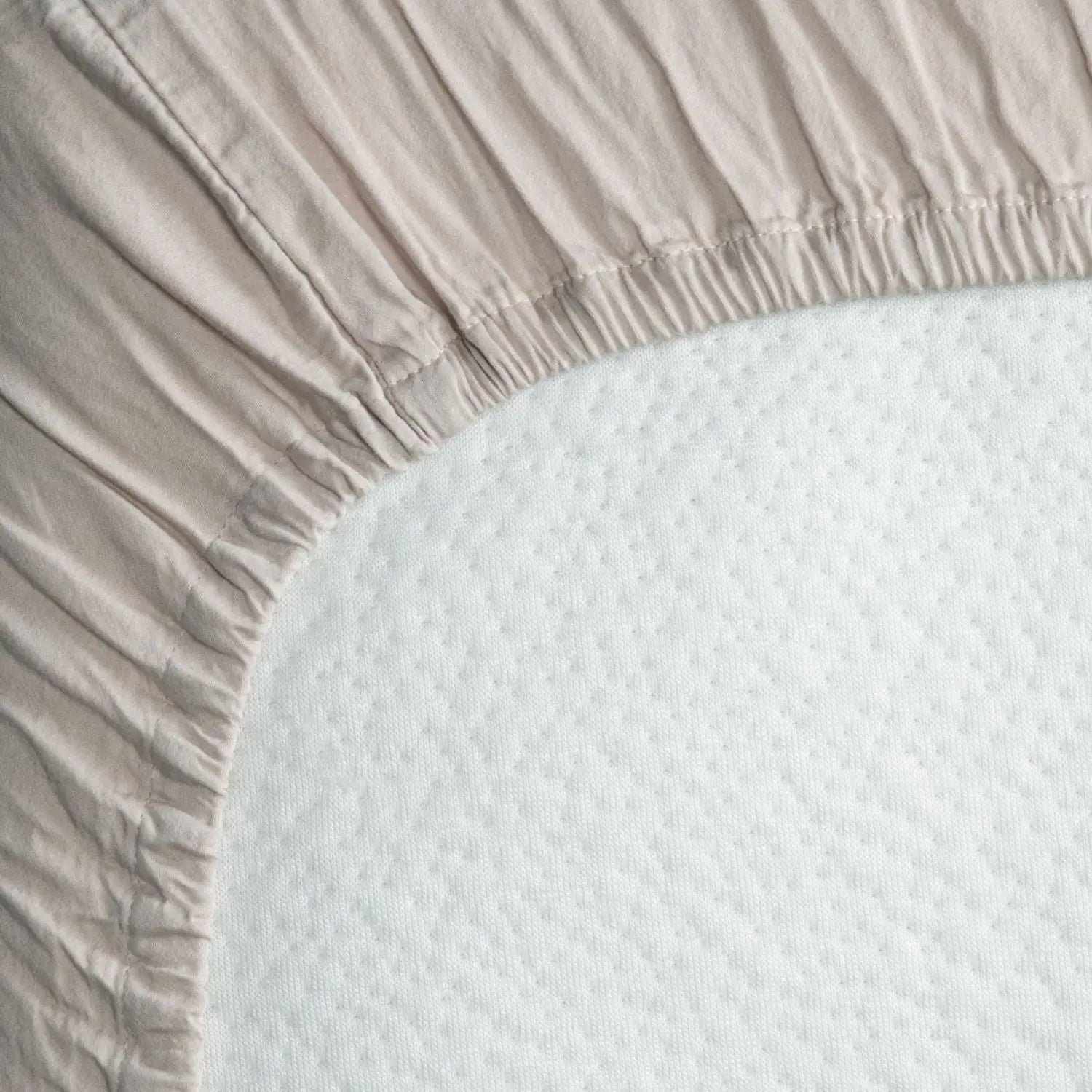 Drap housse bébé Satin de Coton Bio lavé Kadolis - Lin