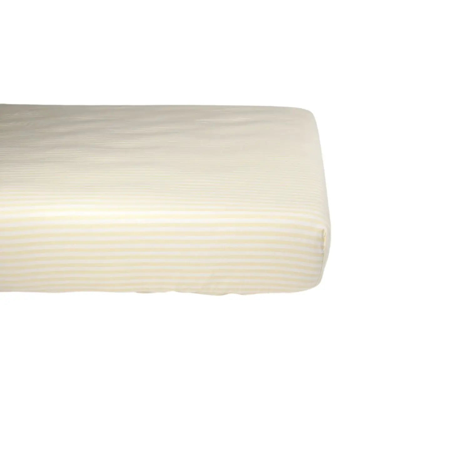 Drap-housse pour lit bébé en coton bio  Kadolis - Rayé jaune 