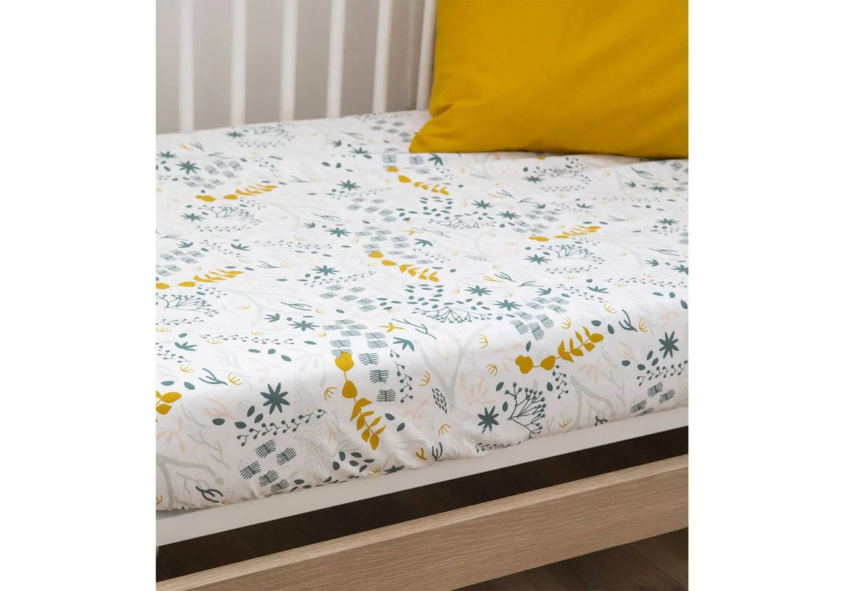 Drap housse coton bio Kadolis pour lit bébé - Yukari - Lilinappy