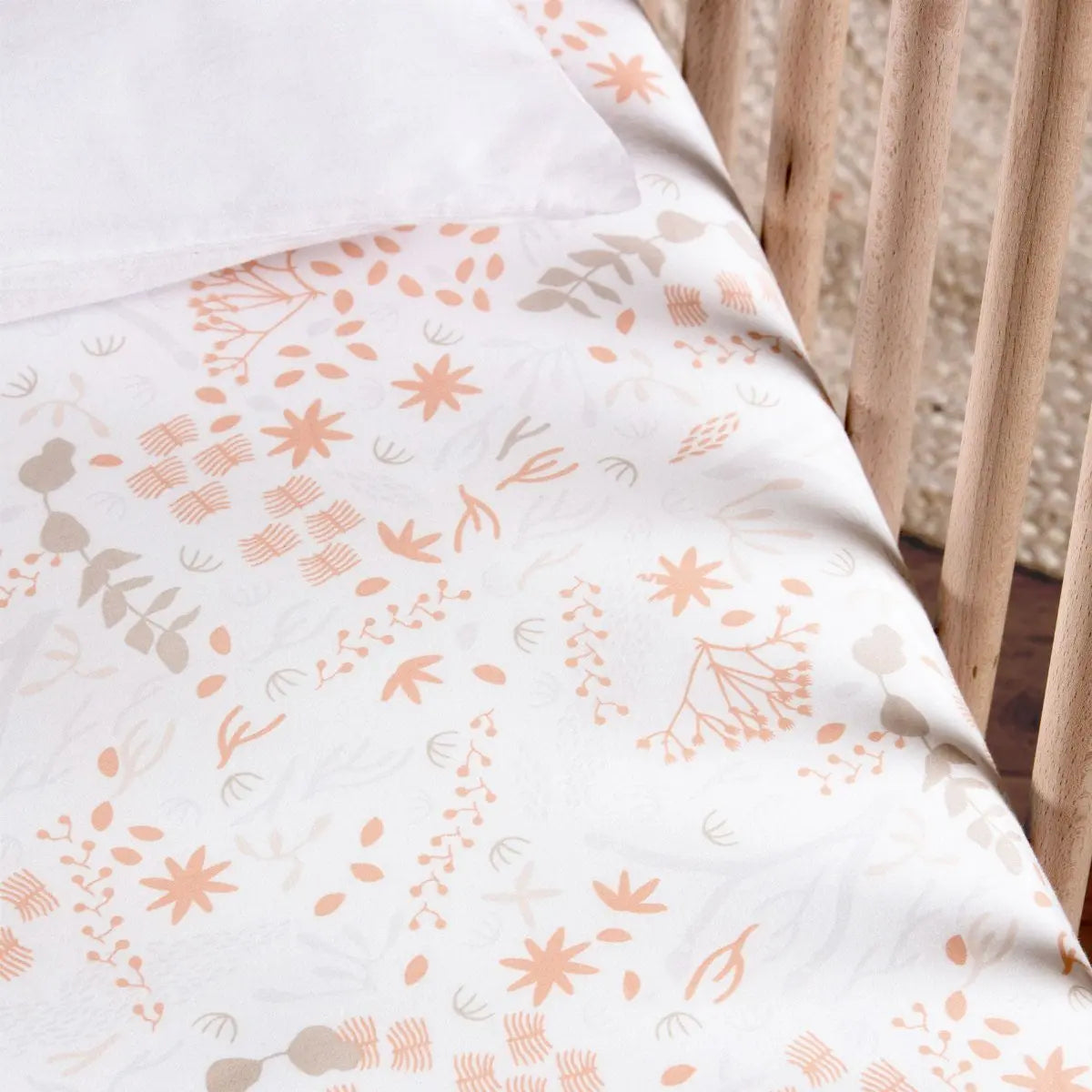 Drap-housse pour lit bébé en coton bio  Kadolis - Yukari Douceur 