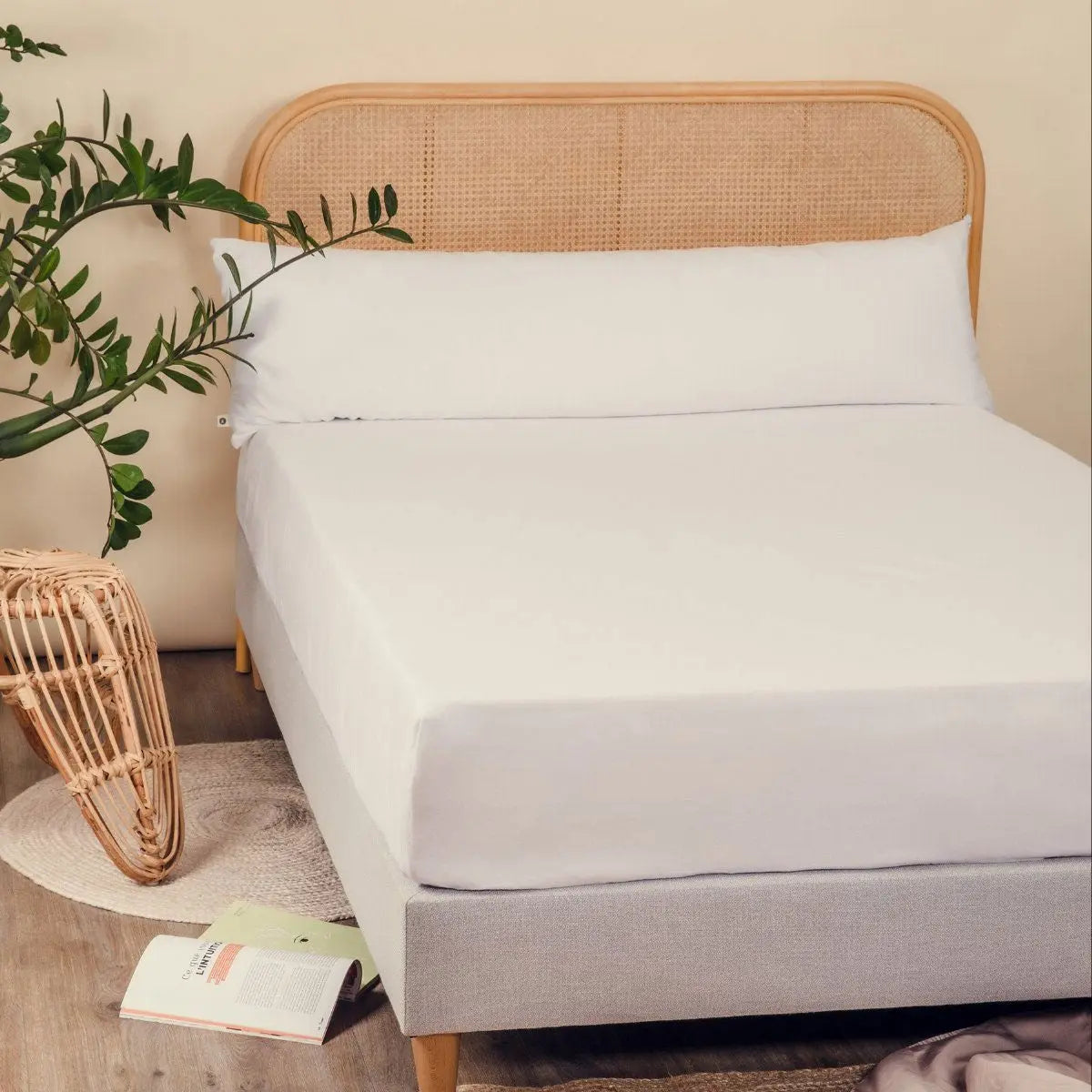 Protège-matelas en flanelle de coton bio - sans plastique Kadolis 