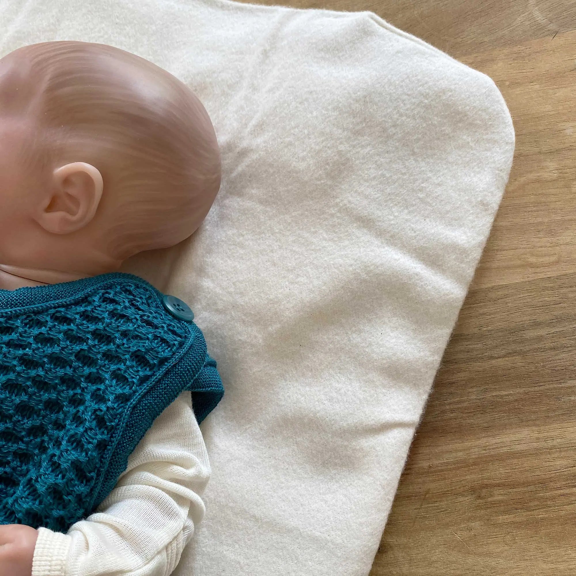 Topponcino bébé en laine vierge & coton bio – Laine & Compagnie x Sassoupi 