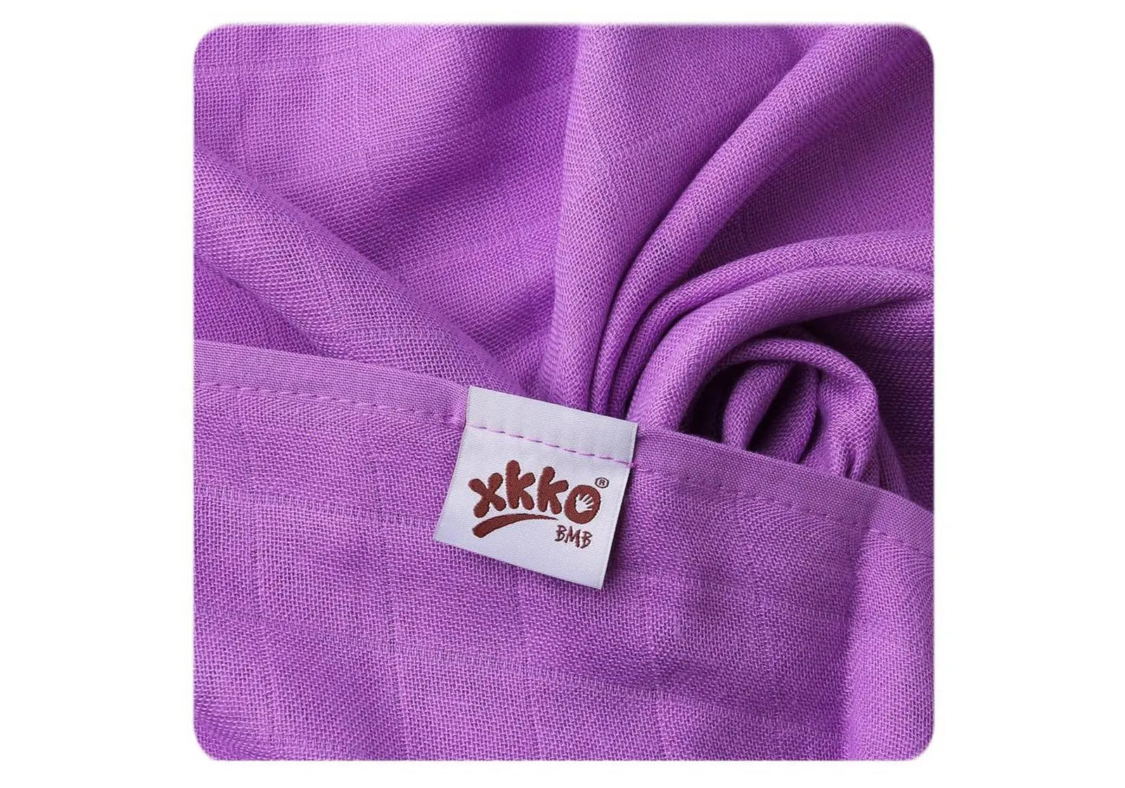 Lot de 3 mini-langes en mousseline de bambou XKKO - Lilas