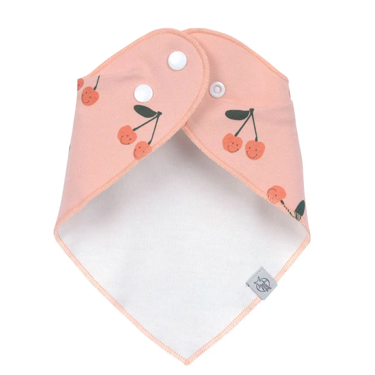 Bavoirs bandana en coton bio Lässig - Happy Fruits Cerise - Lilinappy