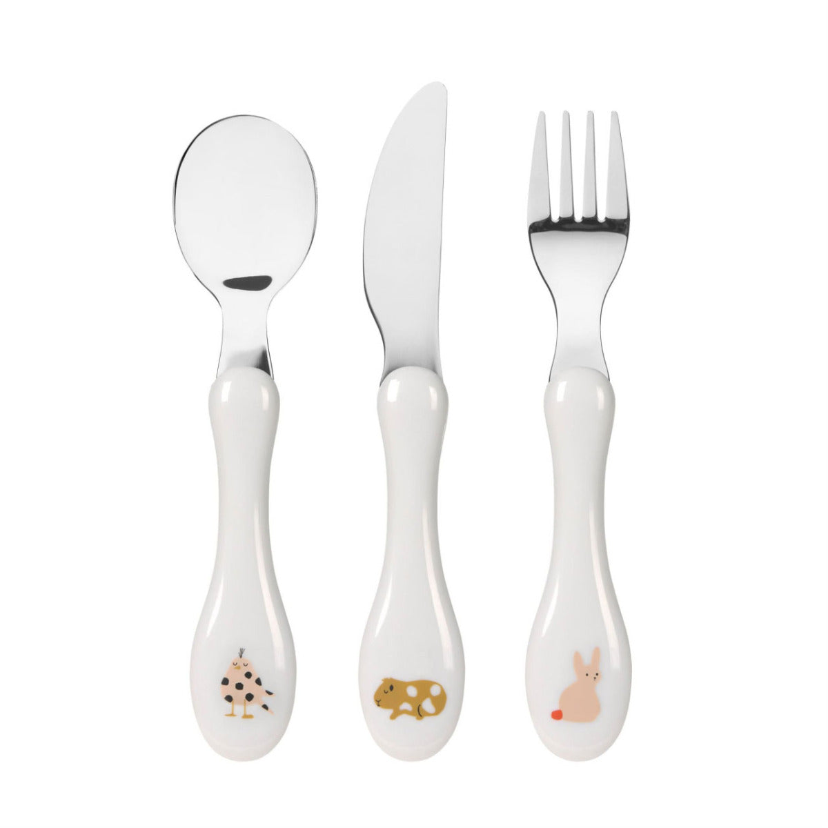 Couverts enfants en inox Lassig - Little Mateys royal orange