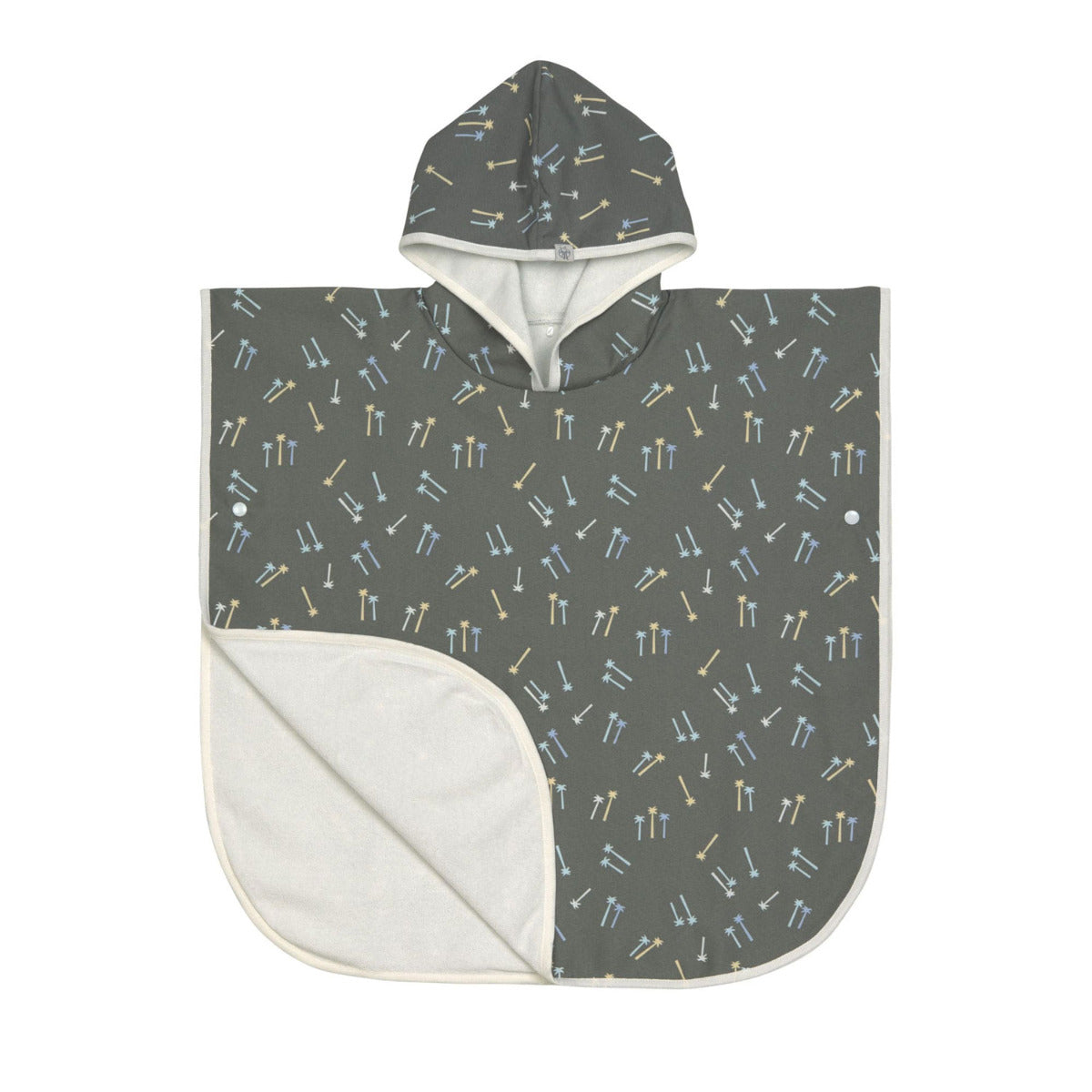 Poncho de plage anti-UV Lässig - Palmiers olive foncé