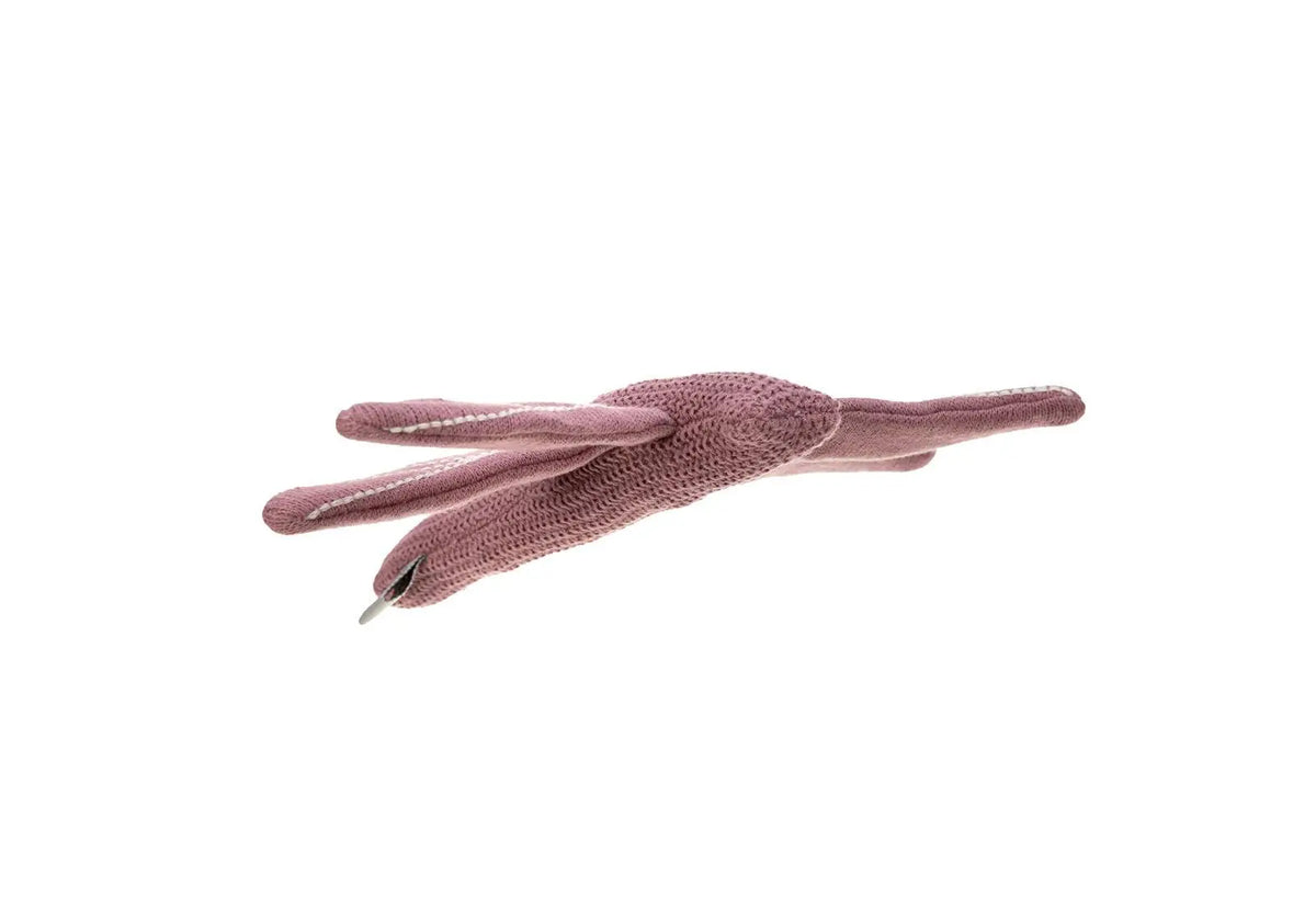 Hochet tricoté en coton bio Lässig - Libellule rouge Lässig