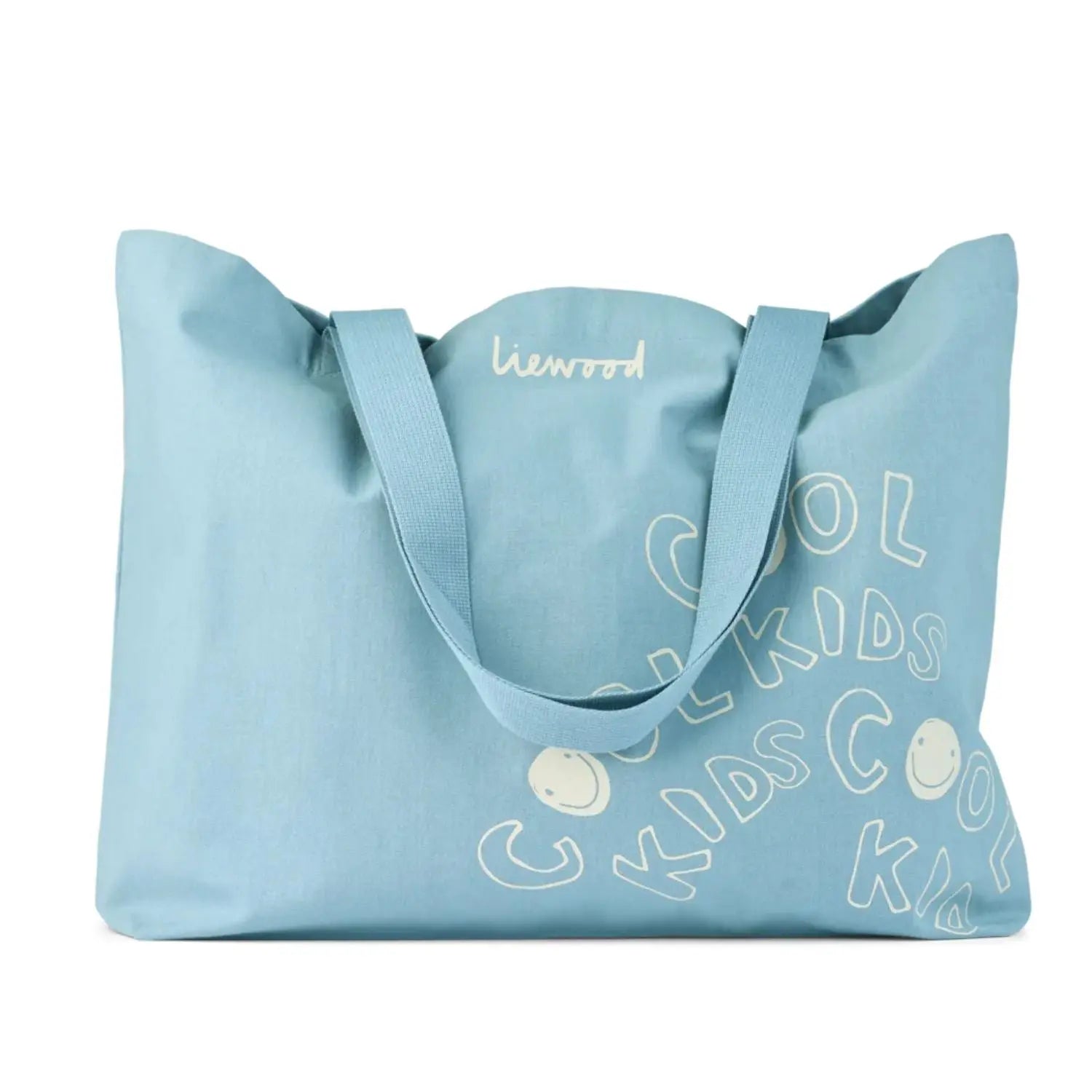 Grand tote bag en coton bio Liewood - Cool kids / Beach blue