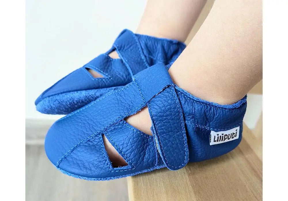 Sandales en cuir souple Liliputi - Cobalt Liliputi