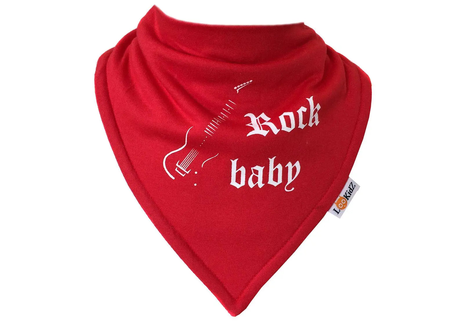 Bavoir bandana Lookidz Rock Baby rouge