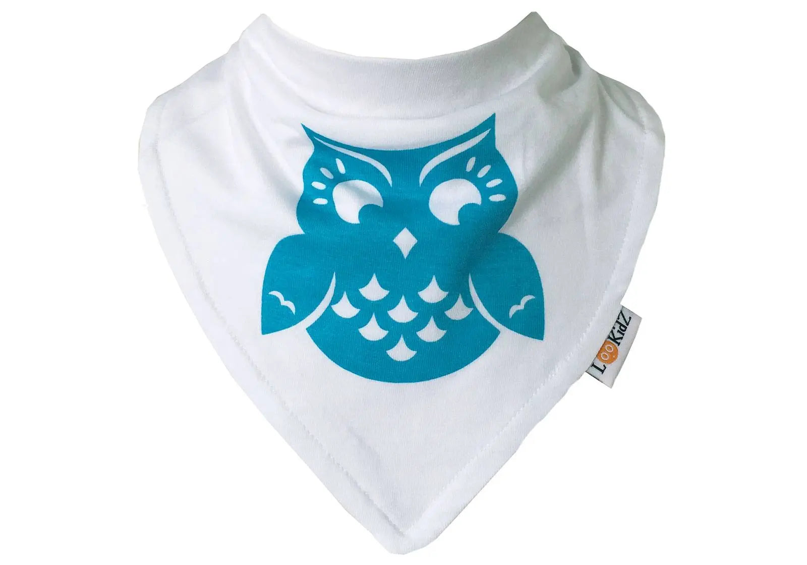 Bavoir bandana Lookidz Spécial ETE Chouette turquoise