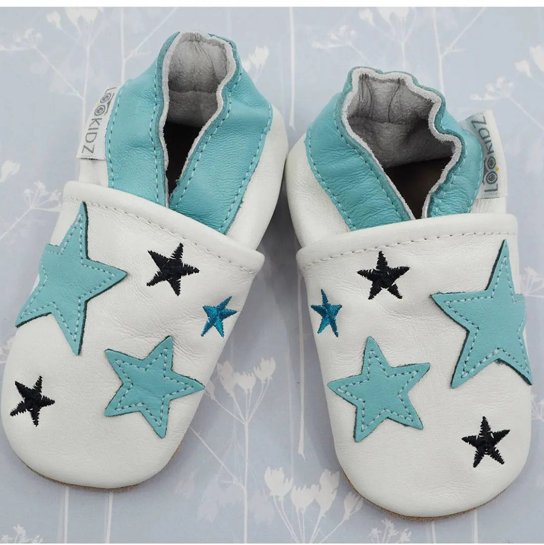 Chaussons en cuir Lookidz Blue stars