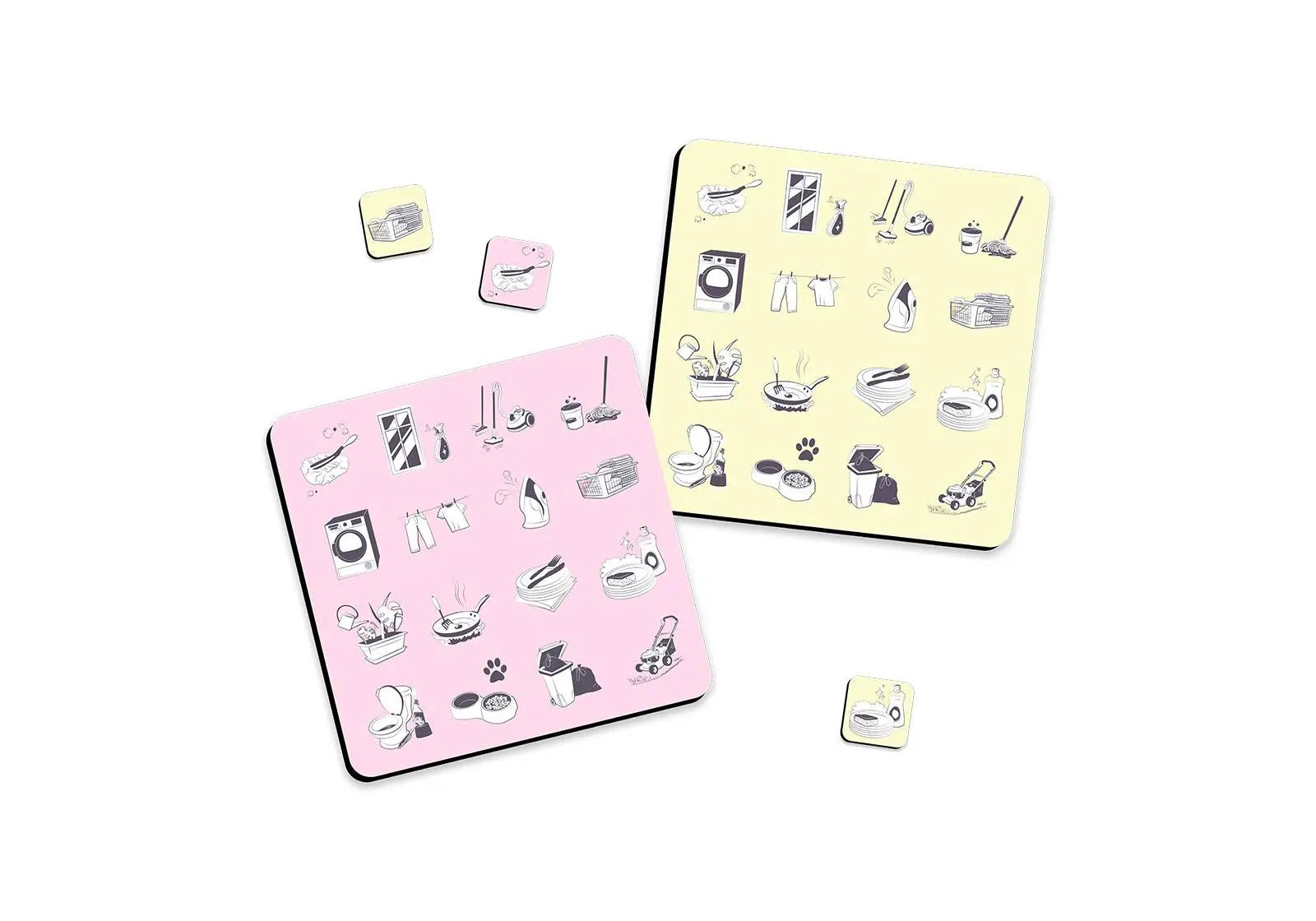 Pack magnets L'Atelier Gigogne - Petites missions Rose/jaune - Lilinappy