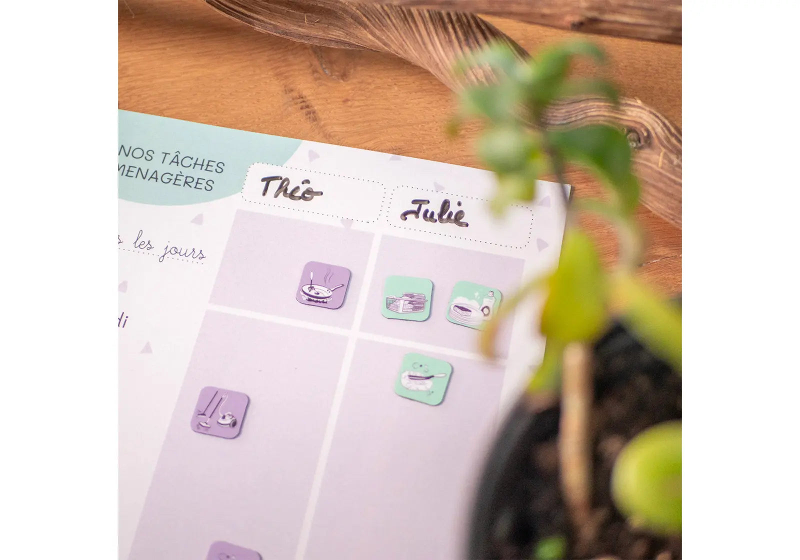 Pack magnets L'Atelier Gigogne - Petites missions Rose/jaune - Lilinappy