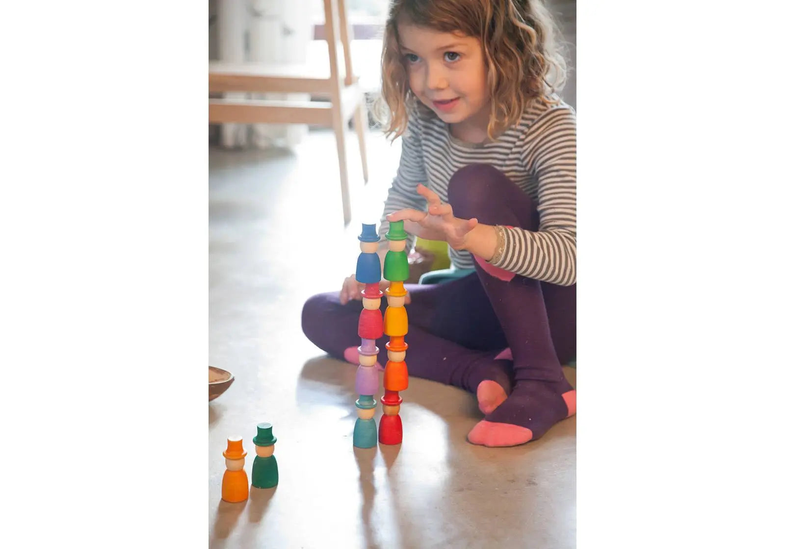 12 Nins à chapeau en bois Grapat