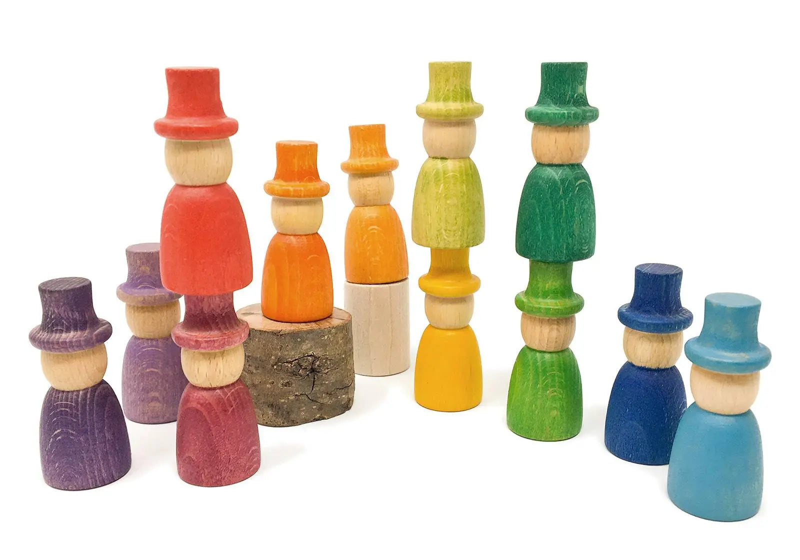 12 Nins à chapeau en bois Grapat