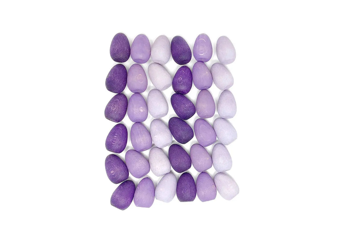 Mandala œufs violet en bois Grapat