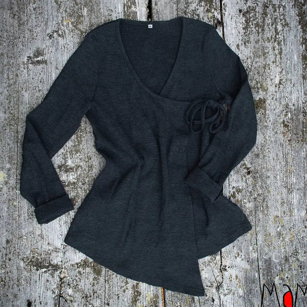Cardigan cache-coeur pour femme en laine mérinos MaM Manymonths