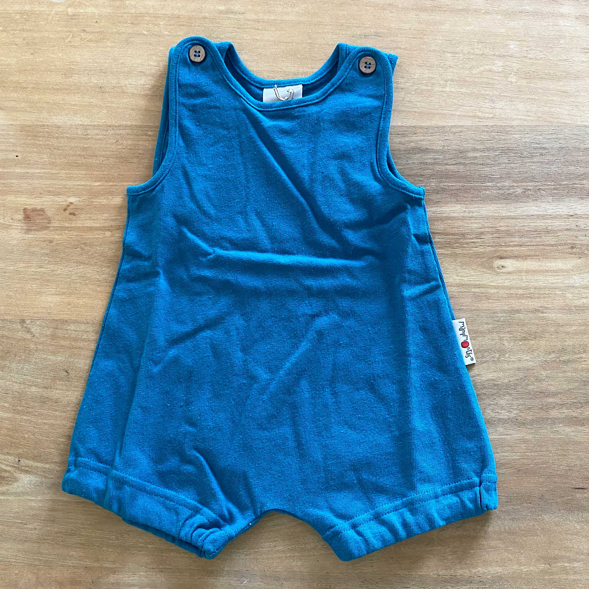 Barboteuse bébé évolutive en chanvre & coton bio Manymonths - Caribbean Blue 