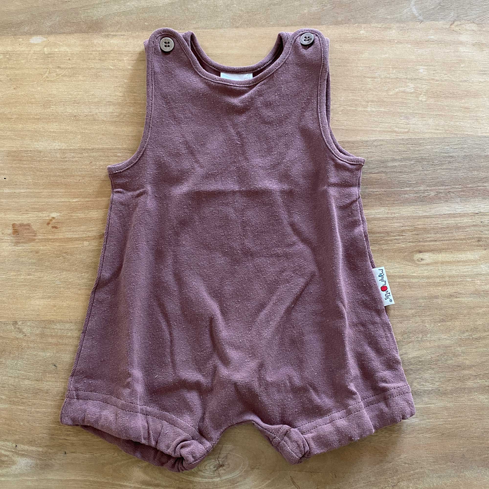 Barboteuse bébé évolutive en chanvre & coton bio Manymonths - Choco Biscuit 