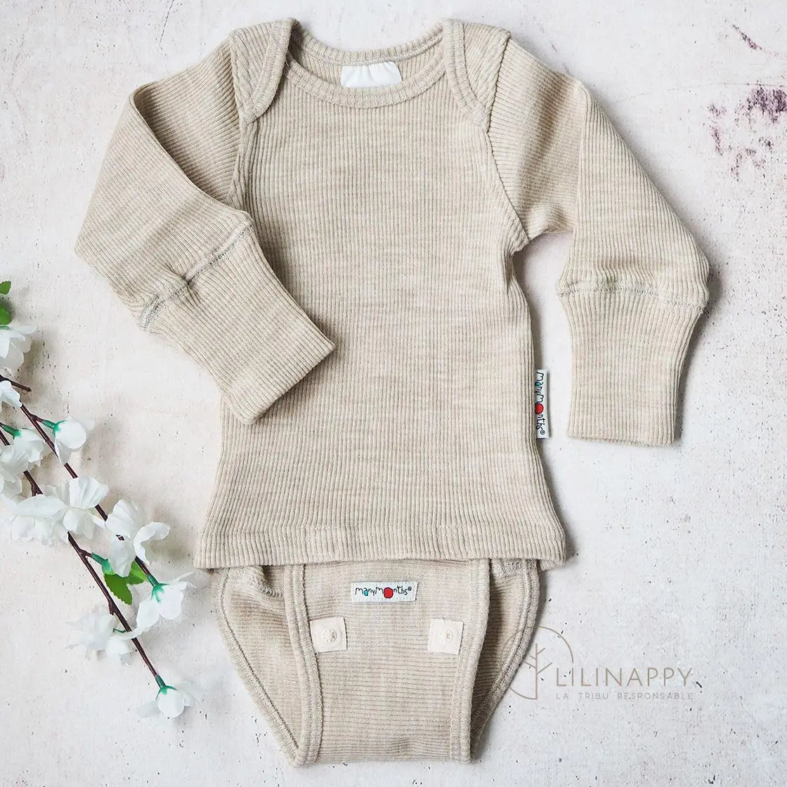 Body/Shirt évolutif ML en laine Manymonths 
