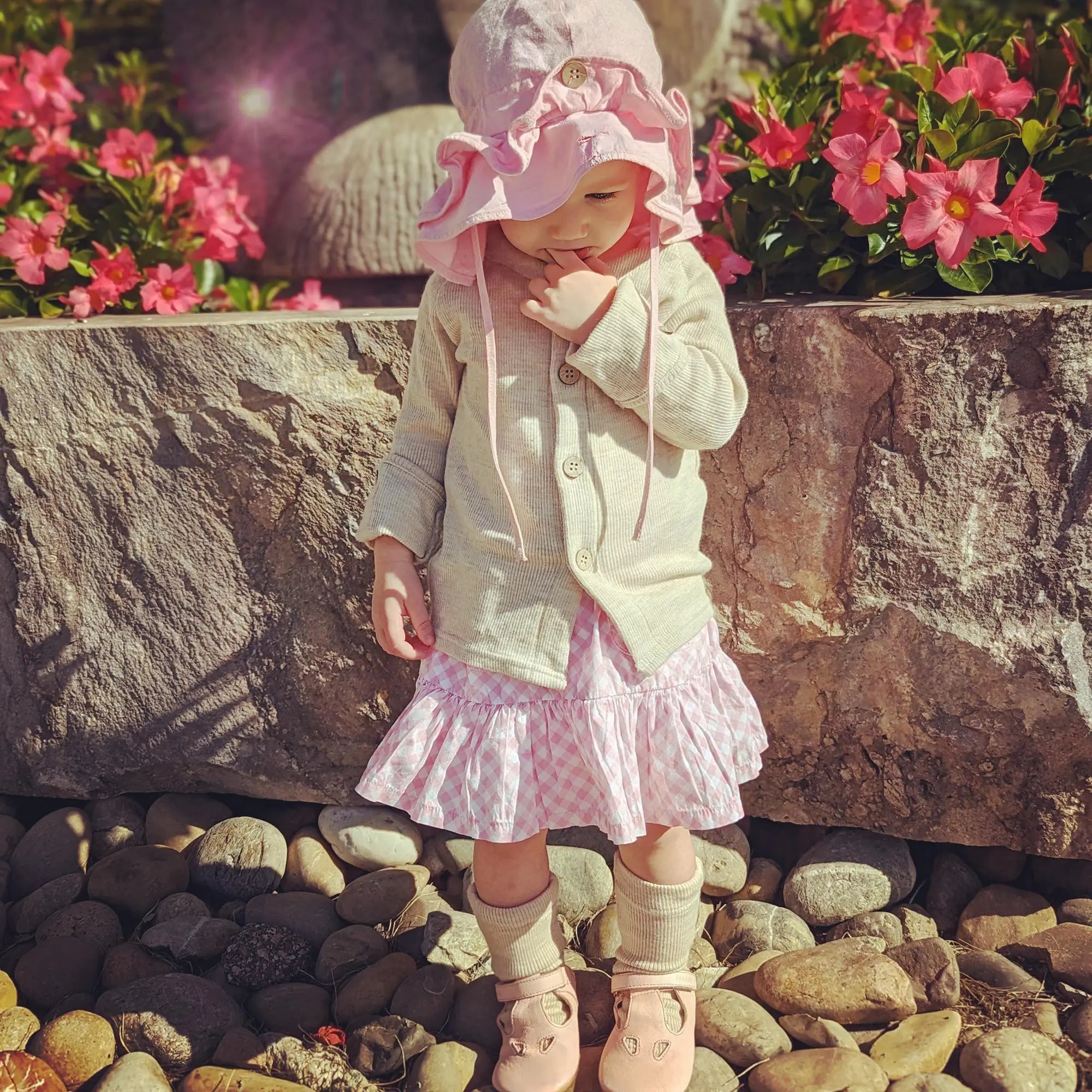 Chapeau de soleil évolutif en chanvre & coton bio Manymonths - Bonny Golden Straw 