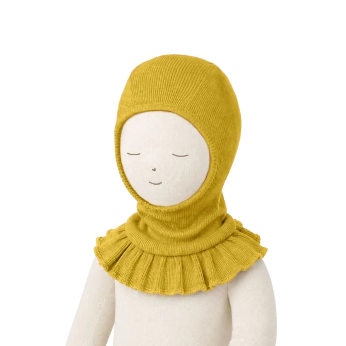 Cagoule Princesse à volants en laine mérinos Manymonths