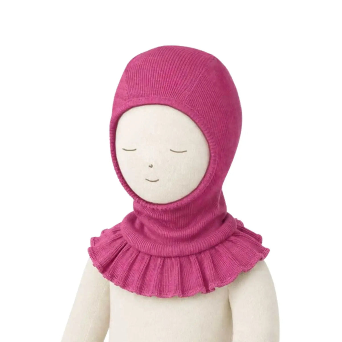 Cagoule Princesse à volants en laine mérinos Manymonths