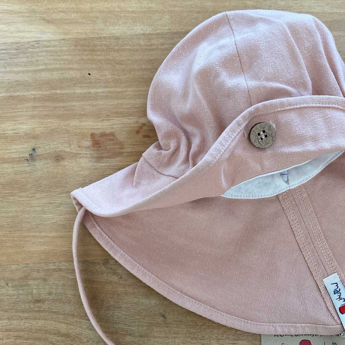 Chapeau de soleil évolutif en chanvre & coton bio Manymonths - café frappé 