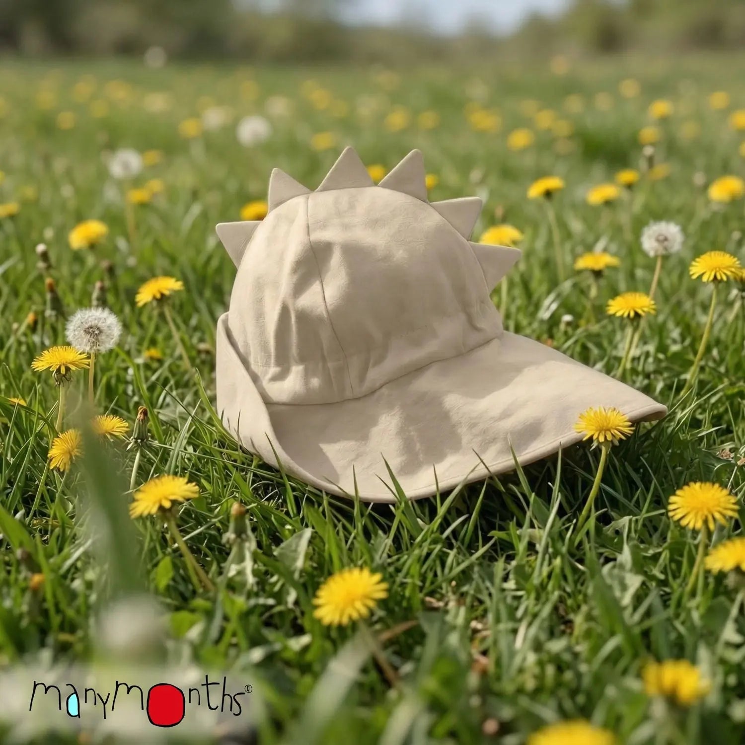 Chapeau de soleil évolutif en chanvre & coton bio Manymonths - DINO Beach dust 