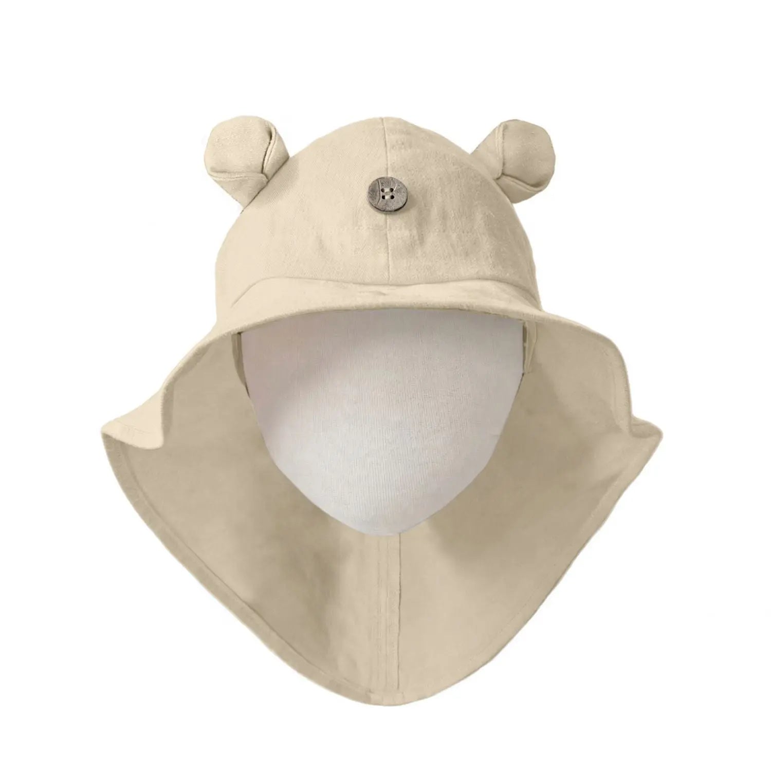 Chapeau de soleil évolutif en chanvre & coton bio Manymonths - Teddy Beach dust 