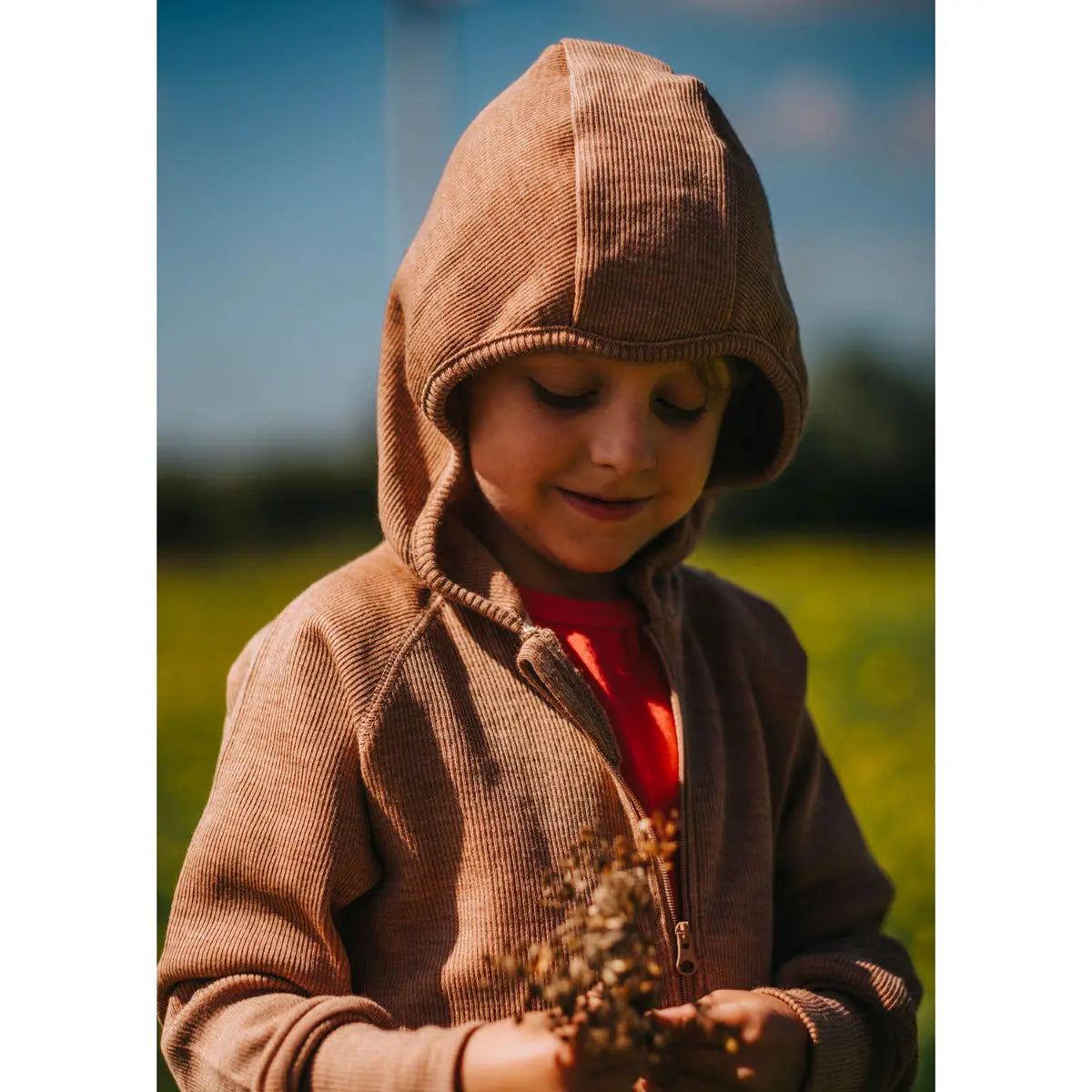 Gilet zippé en laine mérinos Manymonths 