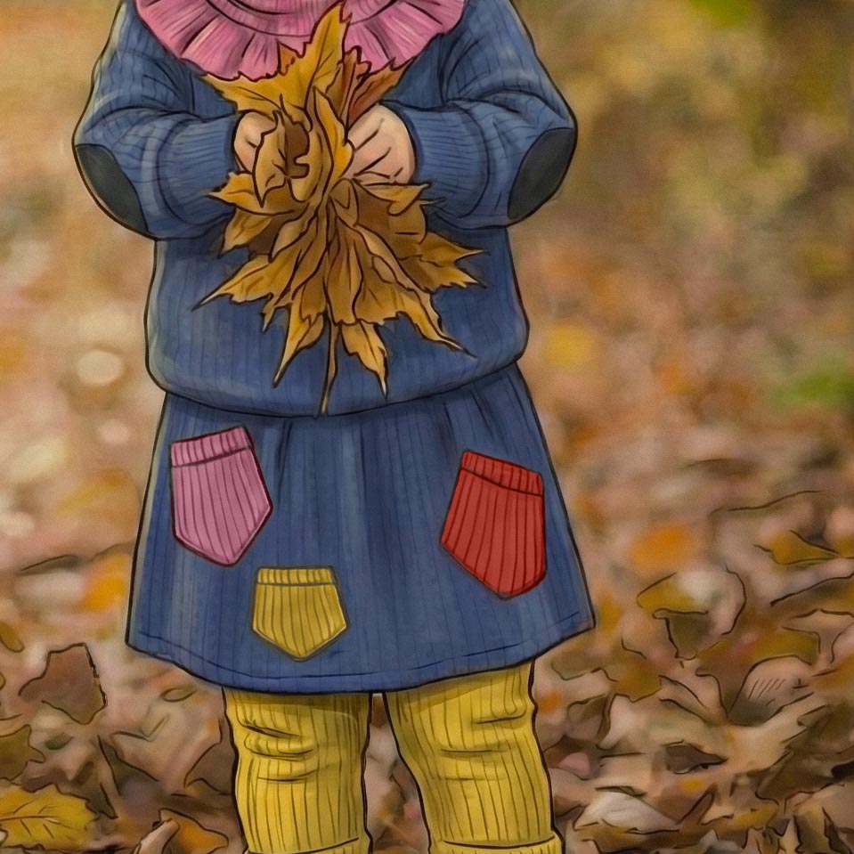 Jupe en laine mérinos avec poches colorées ManyMonths 