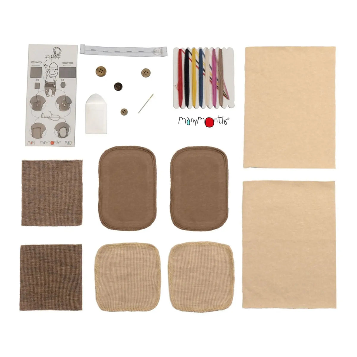 Kit de réparation pour vêtements en laine mérinos Manymonths