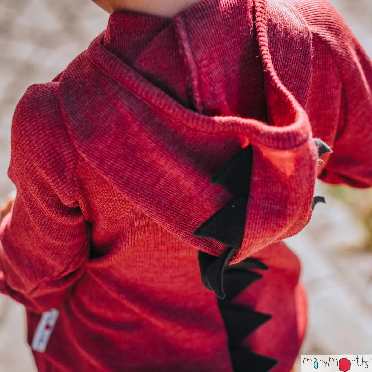 Sweat évolutif dino en laine mérinos Manymonths 