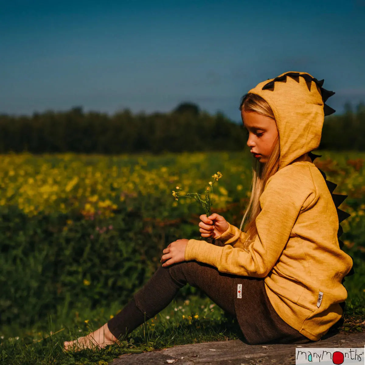 Sweat évolutif dino en laine mérinos Manymonths 