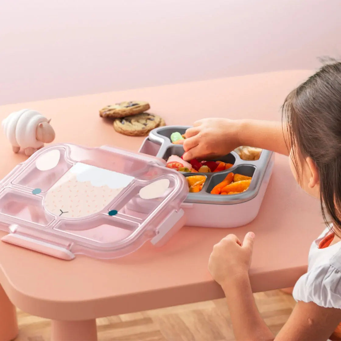 Plateau compartimenté des enfants Monbento Rose sheep