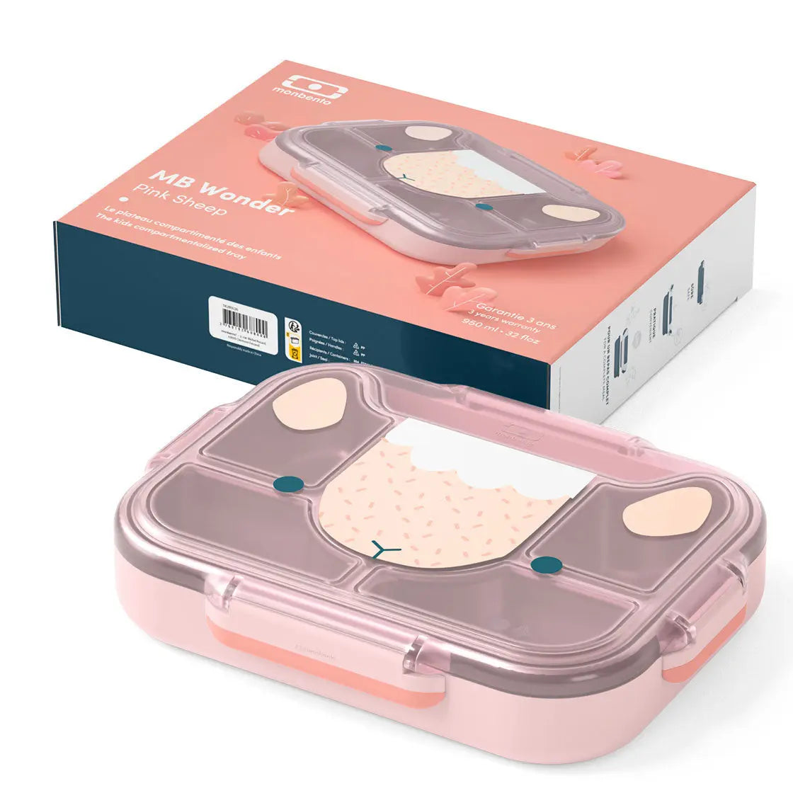 Plateau compartimenté des enfants Monbento - Rose sheep - Lilinappy