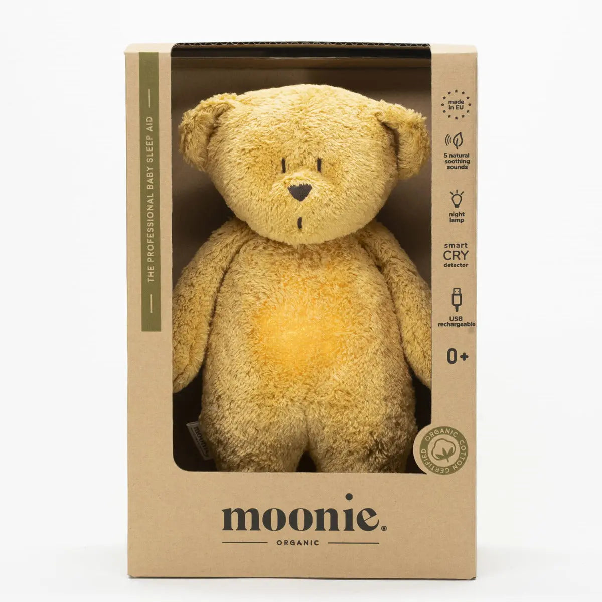 Peluche veilleuse musicale Moonie - Nature bio Miel