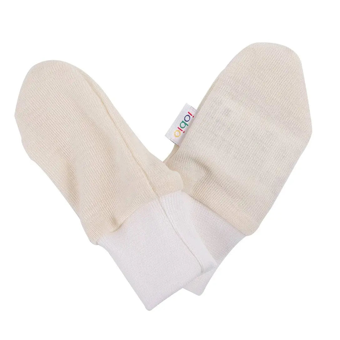 Moufles anti-griffures en laine et soie Popolini - Lilinappy
