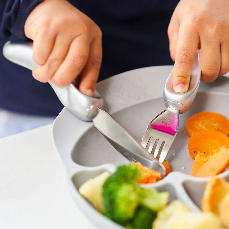 Couverts pour les enfants + 3 ans Nana's Manners - Rose - Lilinappy