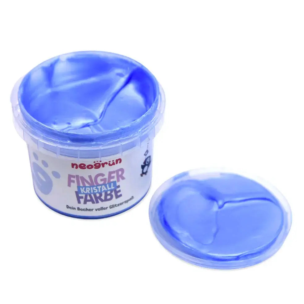Peinture au doigt pailletée bio et vegan Neogrün – Saphir