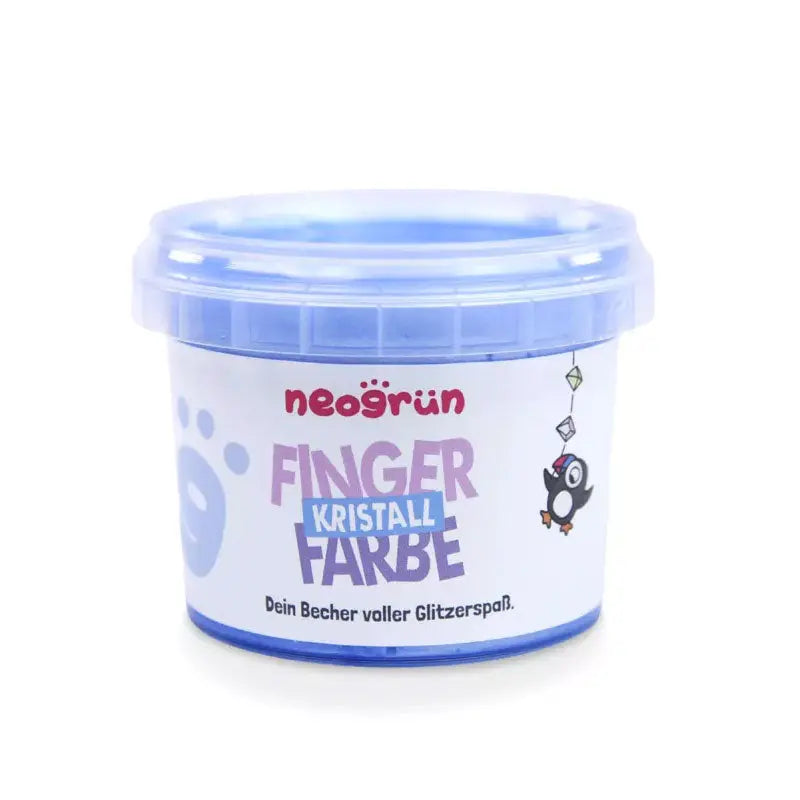 Peinture au doigt pailletée bio et vegan Neogrün – Saphir - Lilinappy