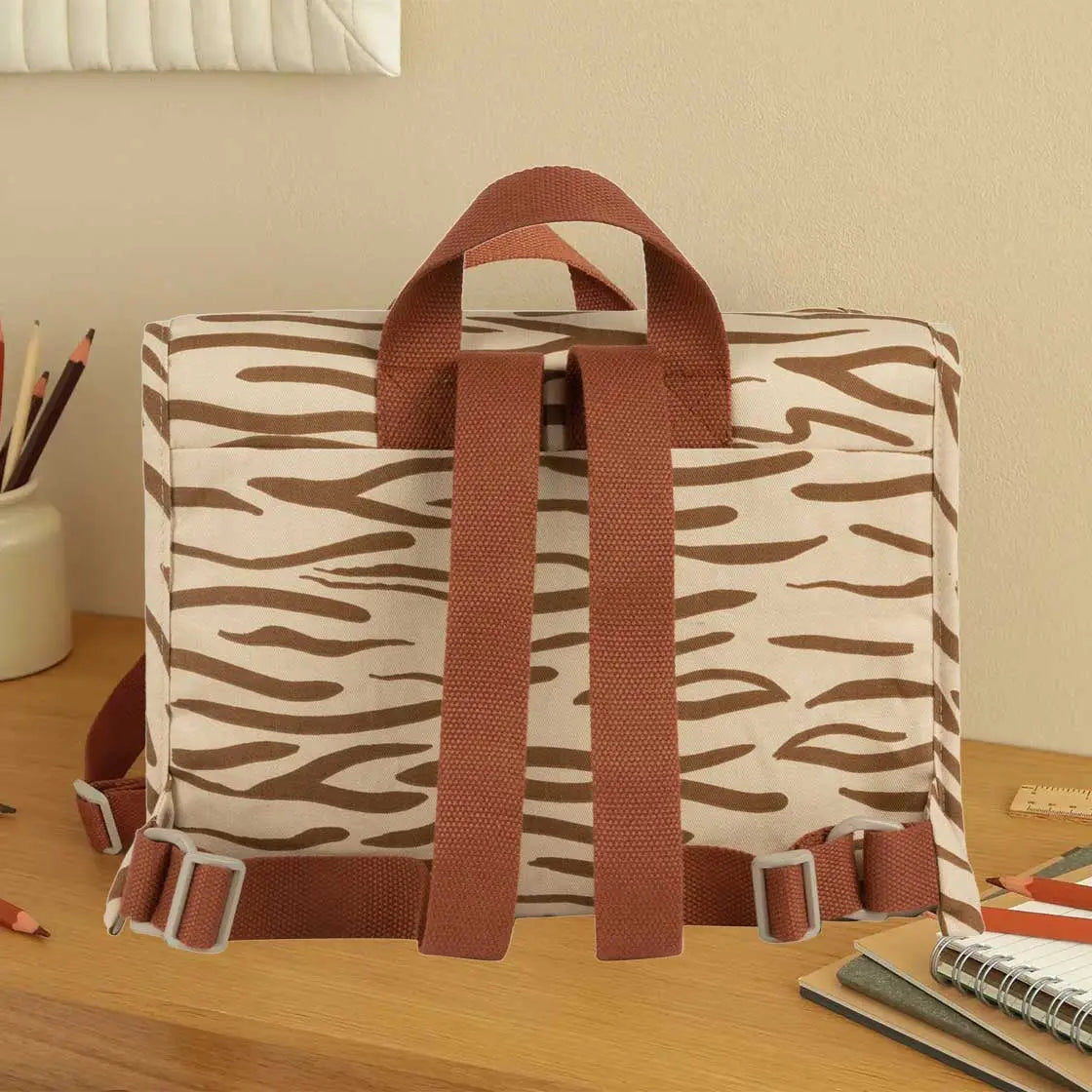 Sac à dos maternelle Nobodinoz - Brown Waves - Lilinappy