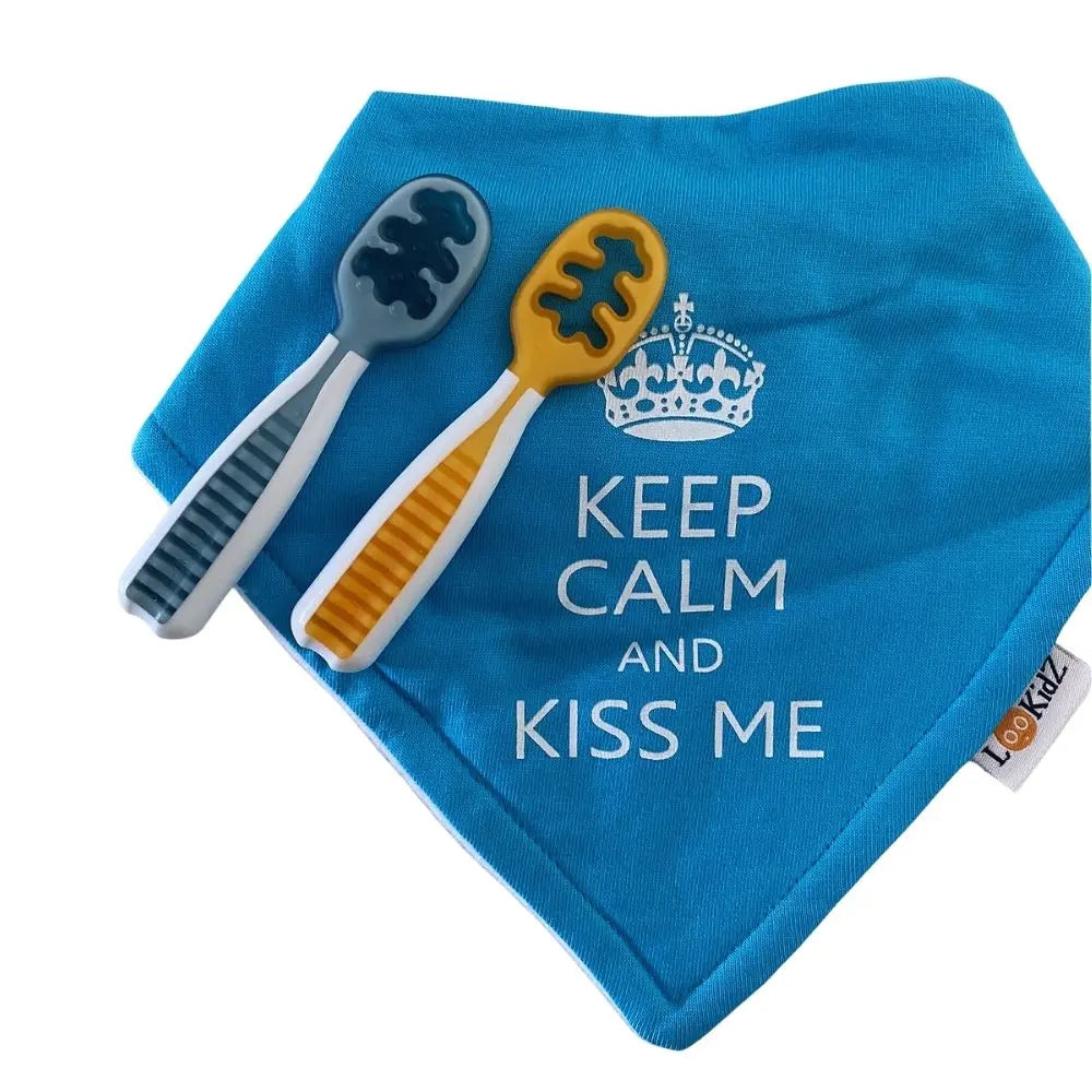 Pré-Cuillères d'apprentissage pour bébé Num Num - Bleu et Orange - Lilinappy