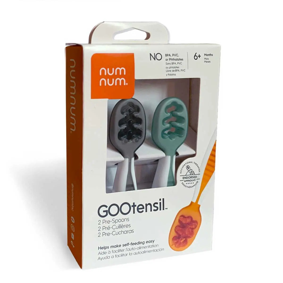 Pré-Cuillères Num Num Gris & vert